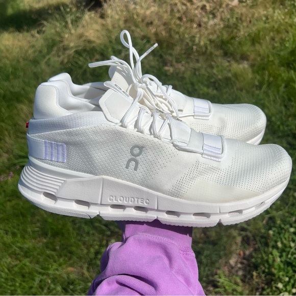 NWOB ON Cloudnova Shoes All White Undyed White Mens - Picture 5 of 11